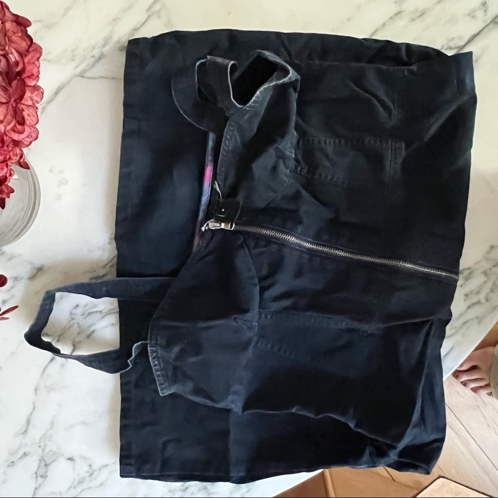 Marc Jacobs exposed zipper bustier style dress in navy